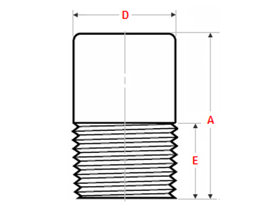 ASME B16.11 Round Threaded Bull Plug Dimensions ASME B16.11圆螺纹公牛塞维尺寸