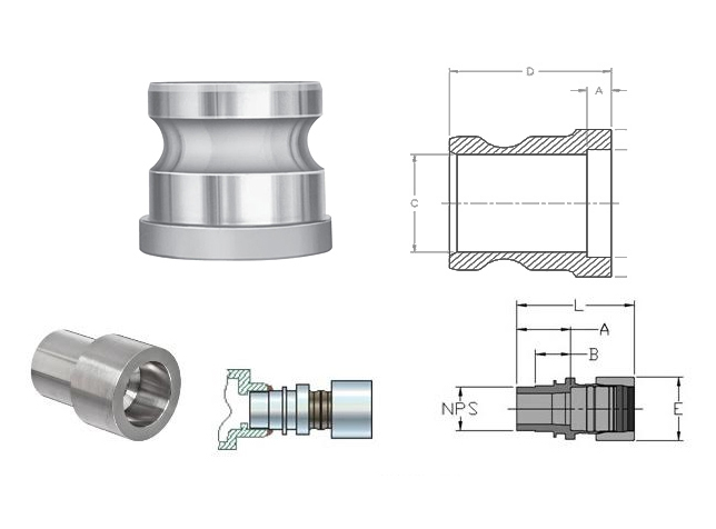ASME B16.11 Socket Weld Adapters Dimensions ASME B16.11插座焊接适配器尺寸