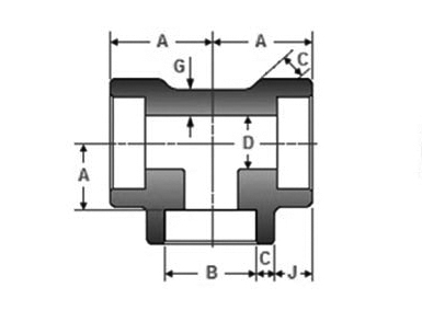 ASME B16.11 Socket Weld Equal Tee Dimensions ASME B16.11承插焊接相同的三通尺寸