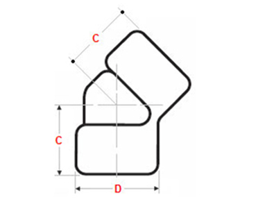 ASME B16.11 Threaded 45 Degree Elbow Dimensions ASME B16.11螺纹45度弯头尺寸