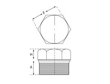 ASME B16.11 Threaded Hex Plug Dimensions ASME B16.11螺纹六角形插头尺寸