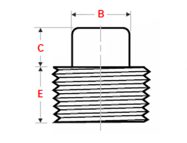ASME B16.11 Threaded Square Head Plug Dimensions ASME B16.11螺纹方头塞尺寸