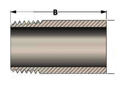 ASME B16.11 Threaded Pipe Nipples Dimensions ASME B16.11螺纹管乳头尺寸